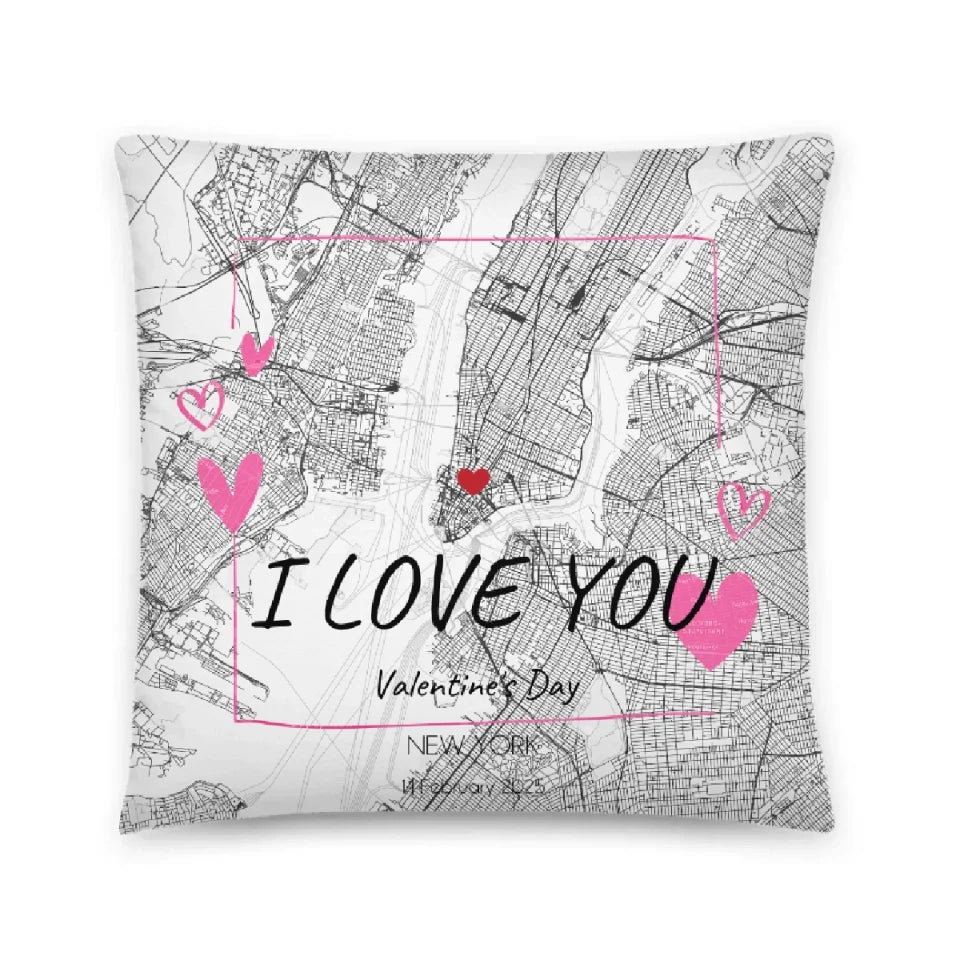 Personalized Pillow for Mum | Custom Map Gift for Women