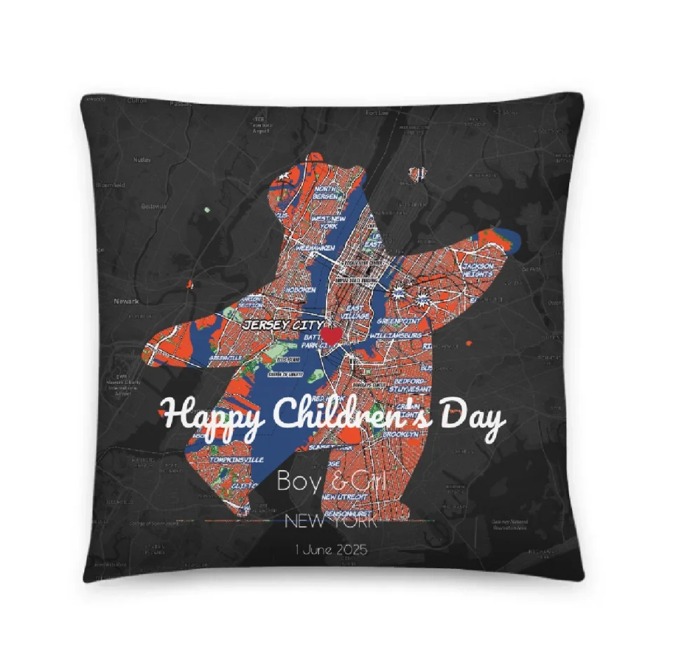 Personalized Pillow for Kids | Custom Map Gifts for Young Adventurers