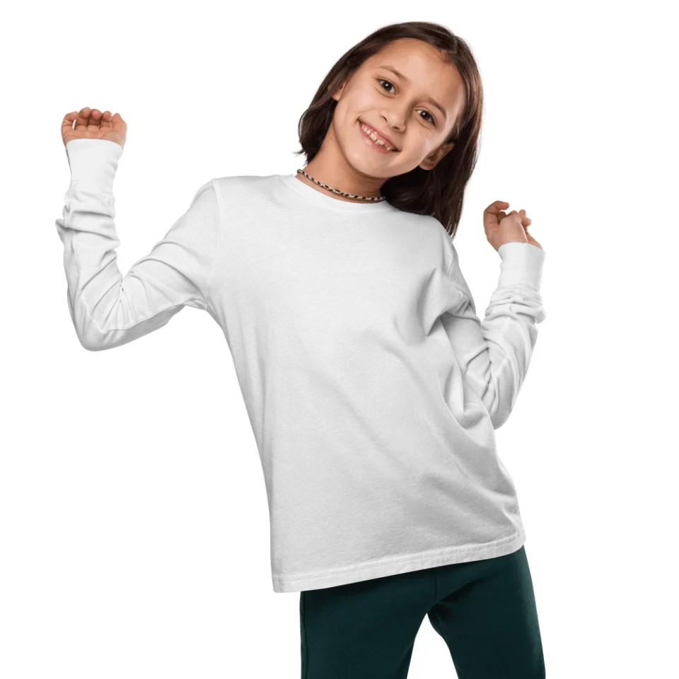 Youth Long Sleeve Tee with Custom Map | Soft & Durable Cotton Shirt for Kids