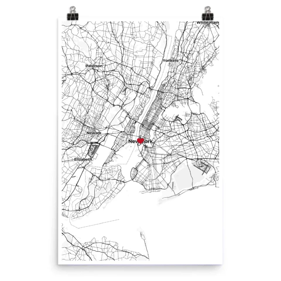 Personalized Map Poster | Custom Enhanced Matte Paper Poster for Special Moments